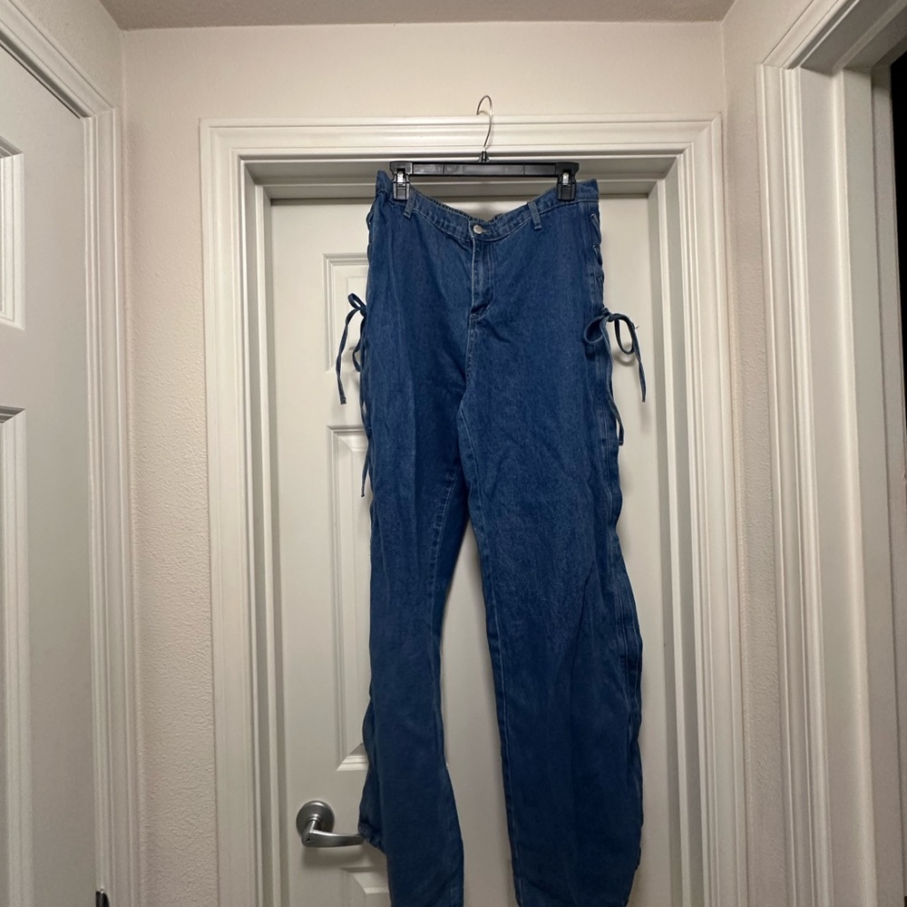 SHEIN Blue Flare & Wide Leg Jeans